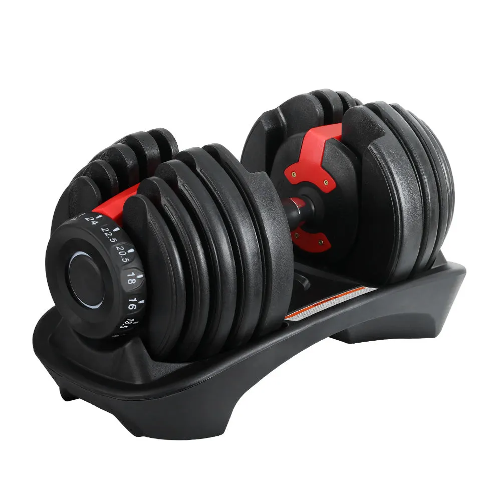 24Kg Adjustable Dumbbell Dumbbells Weight Plates Home Gym Fitness Exercise