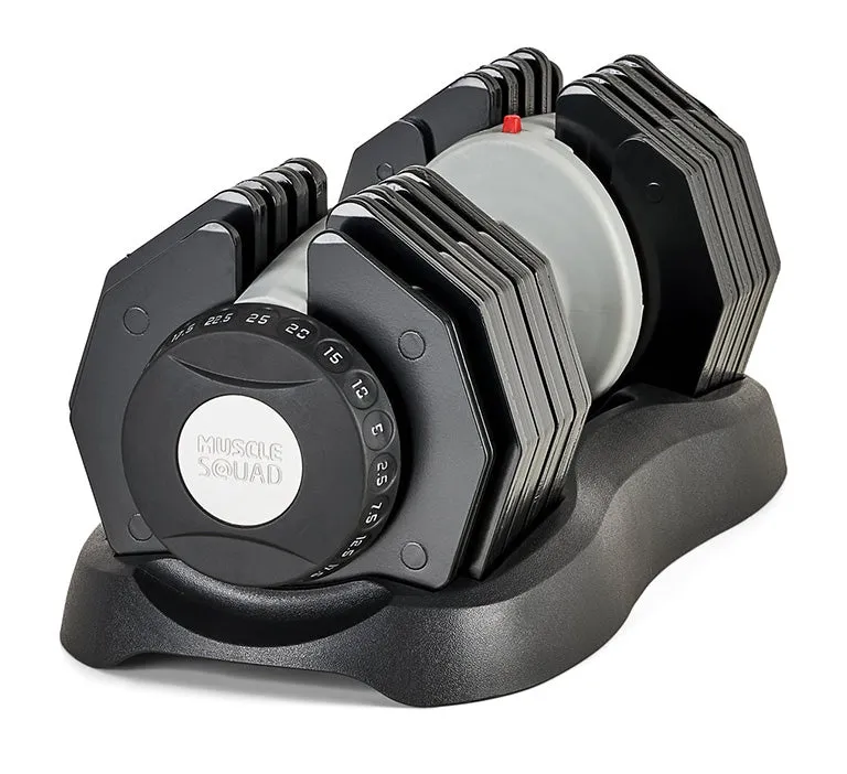 2.5kg - 25kg Quick Select Adjustable Dumbbell Set   Bench Package