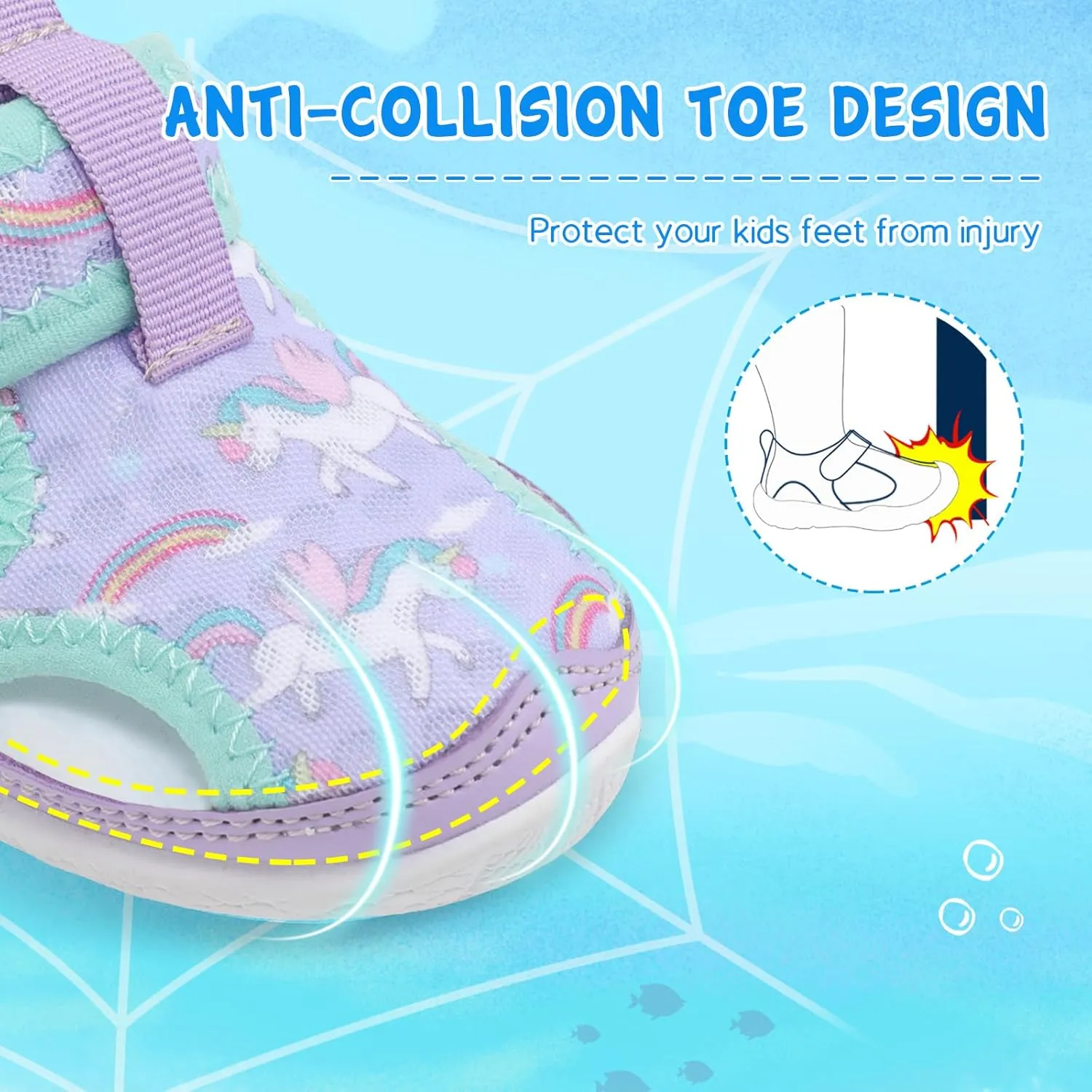 Besroad Toddler Water Shoes Boys Girls Qucik Dry Sport Beach Sandals Non-Slip Barefoot Aqua Socks Swim Shoes