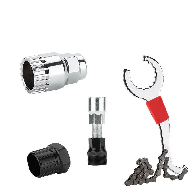 Bicycle Repair Tool Kits Bike Flywheel Removal Chain Breaker Cutter Crank Puller Bike Wrench Cassette Bracket Extractor Sets