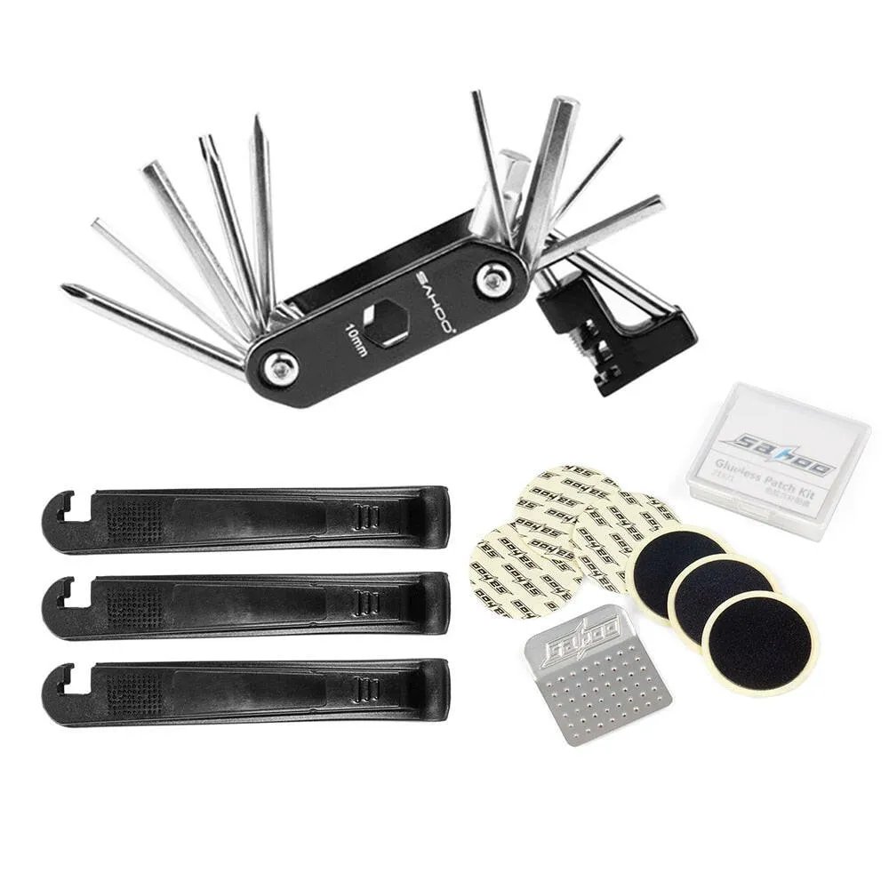Bike Repair Tool Kits Bicycle Repair Set with Mini Pump 14 in 1 Multi Function Tool Kit 750ml Bike Tool Storage Bottle Case