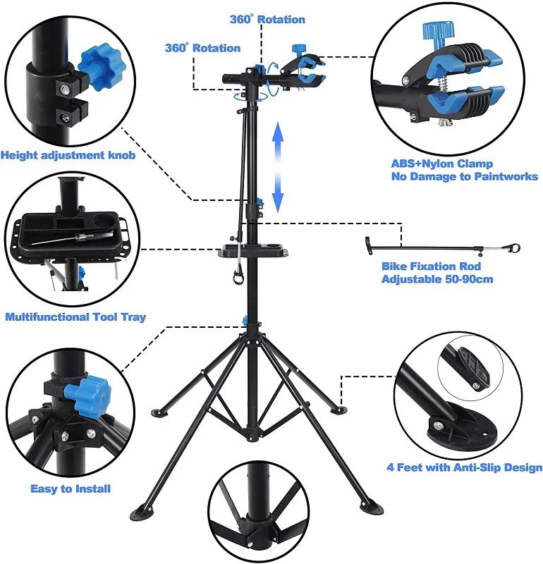 Bike Repair Work Stand With Tool Tray