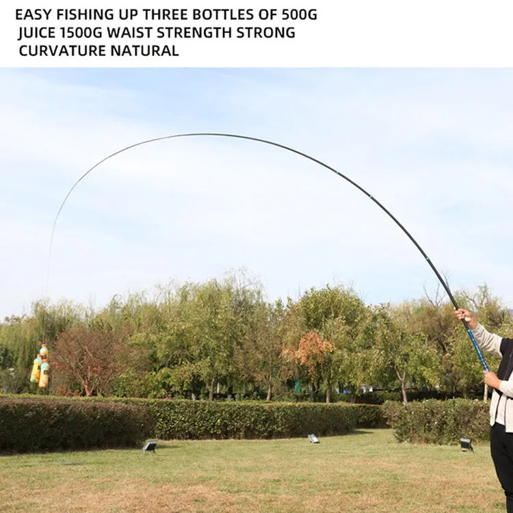 Carbon Short Section Fishing Rod Short Section Positioning Handle Rod, Length: 4.5m(Black)