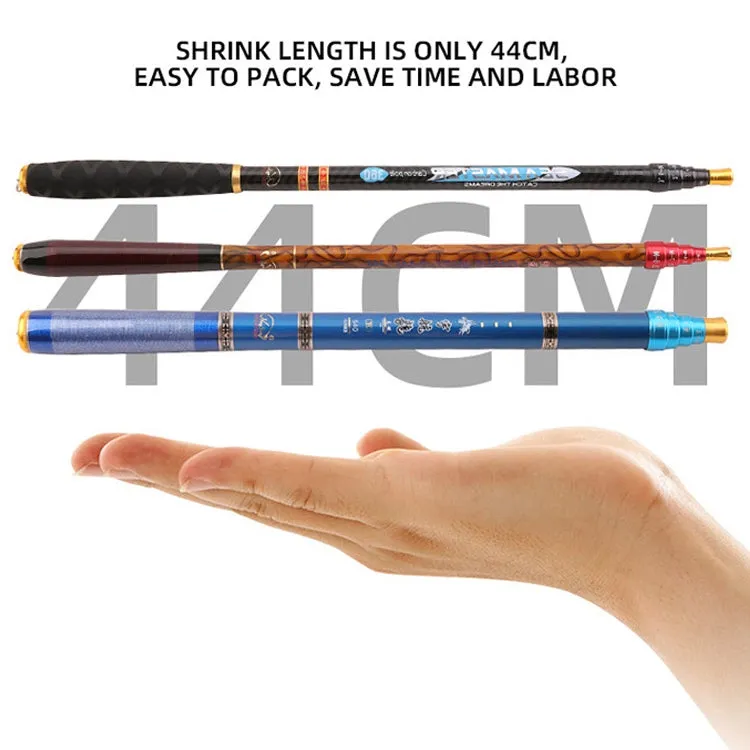 Carbon Short Section Fishing Rod Short Section Positioning Handle Rod, Length: 4.5m(Black)