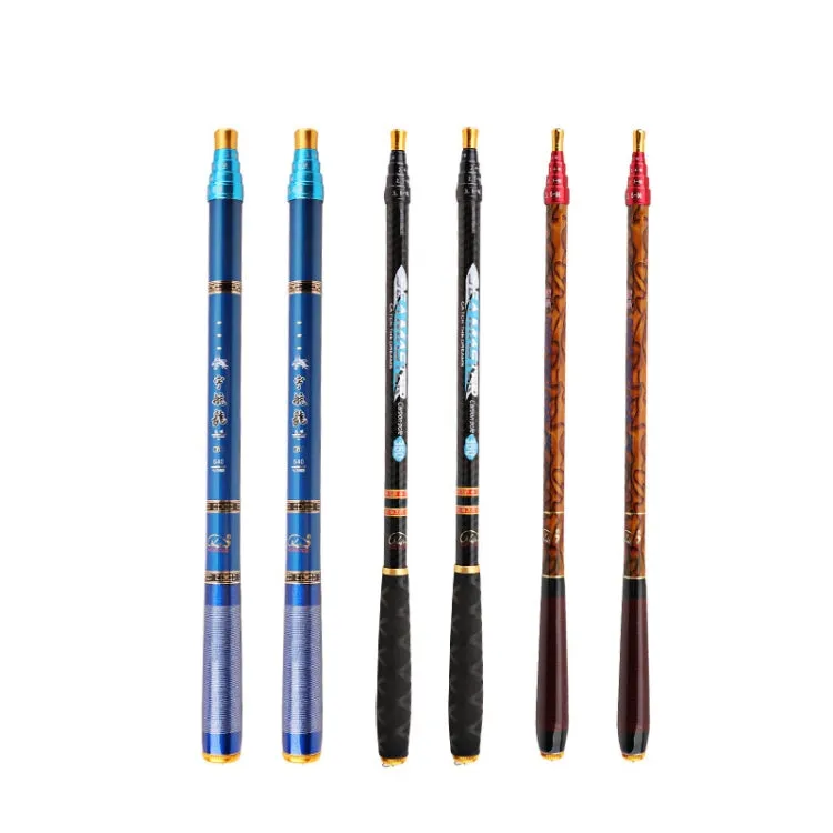 Carbon Short Section Fishing Rod Short Section Positioning Handle Rod, Length: 4.5m(Black)