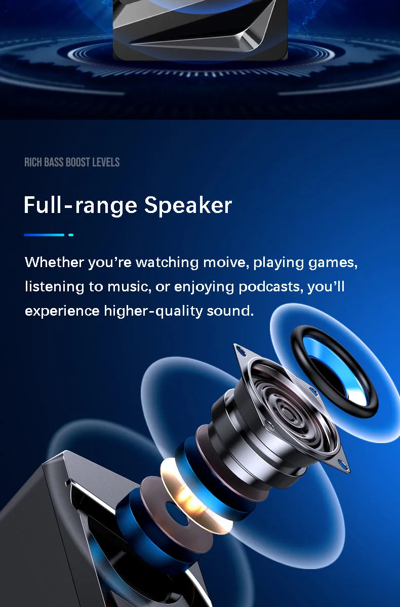 Desktop Computer Speakers: AUX or Bluetooth