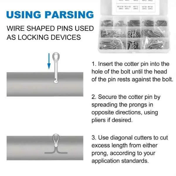Fastenings 420-Piece Cotter Pin Assortment Kit