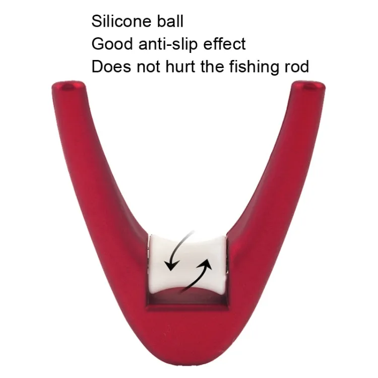 Fishing Rod With Wheel Universal Interface Bracket Head, Color: Red