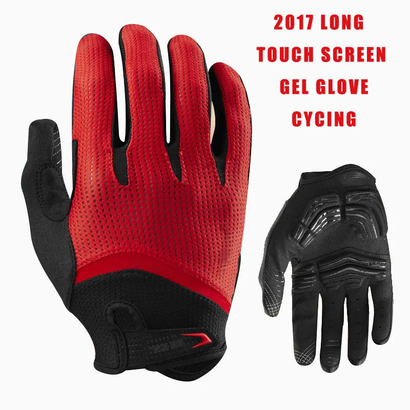 Gel Full Finger Phone Touch Screen Bicycle Gloves
