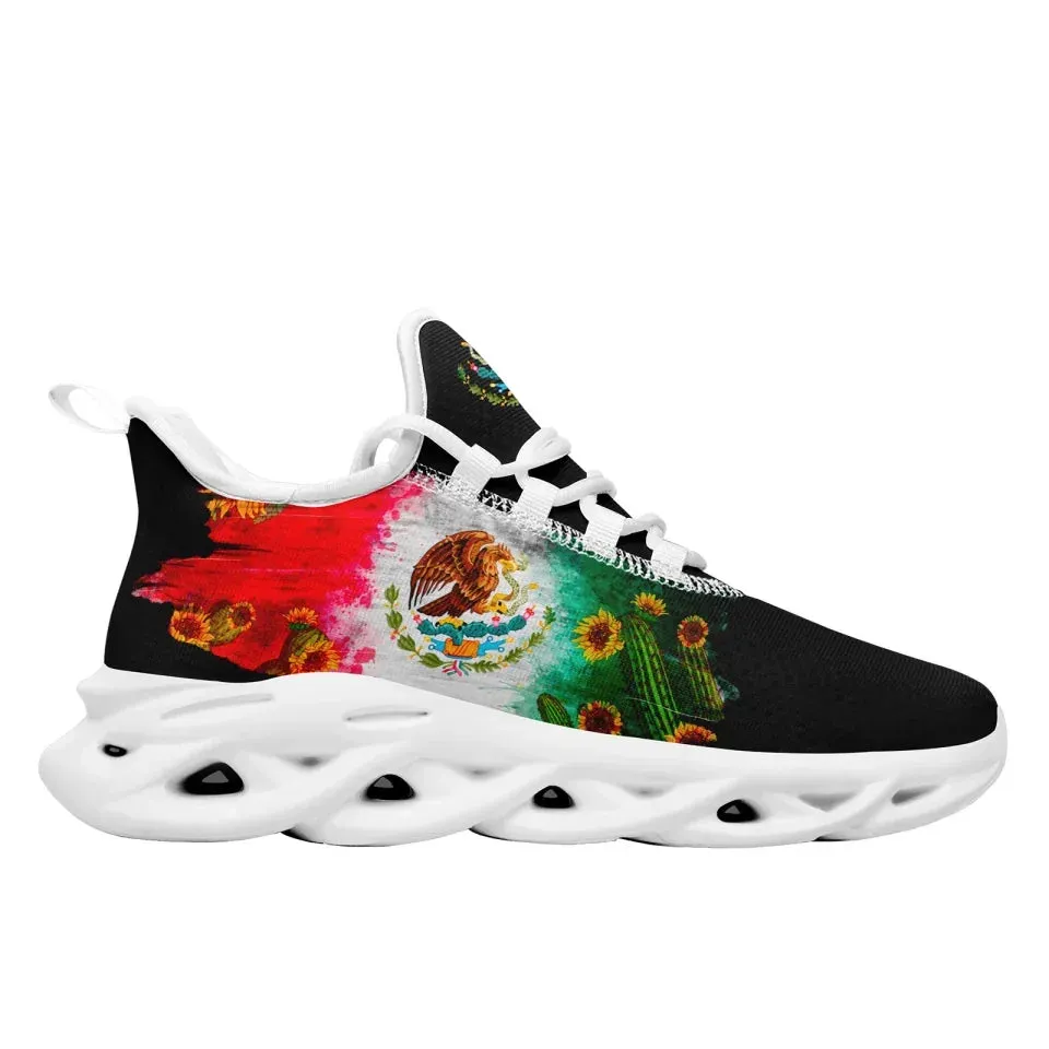 Gift Ideas,Personalized Mexico Flag Sneakers, Custom Unisex Lightweight Running Shoes,Perfect Gift for Patriotic Fans