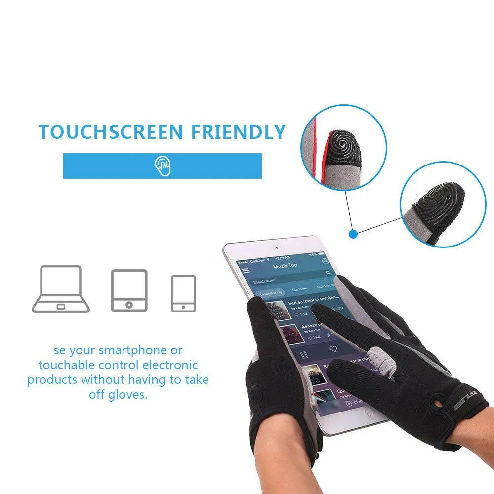 GUB Unisex Gel Padded Touch Screen Full Finger Cycling Gloves MTB Road Bike Bicycle Riding Outdoor Sport Gloves