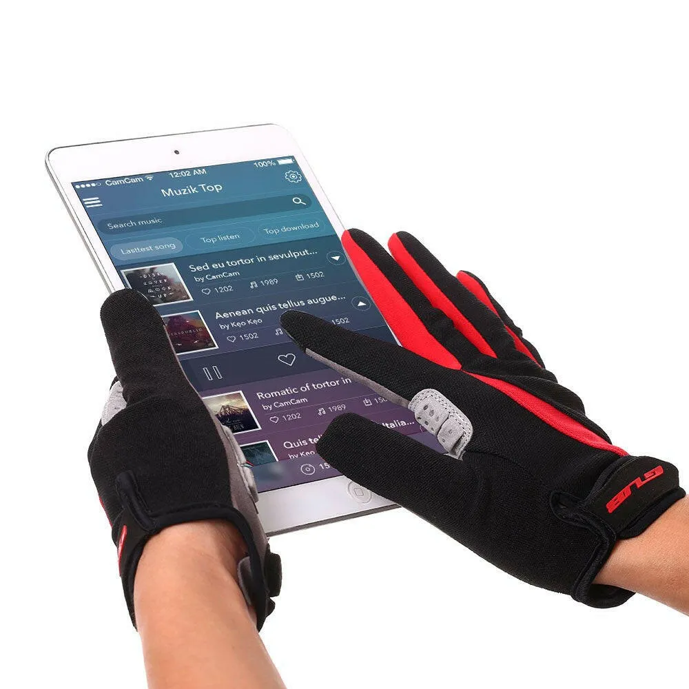 GUB Unisex Gel Padded Touch Screen Full Finger Cycling Gloves MTB Road Bike Bicycle Riding Outdoor Sport Gloves