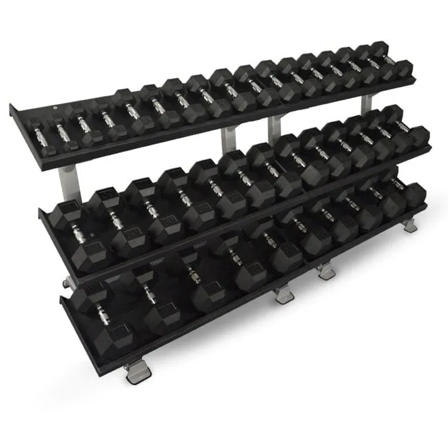 Inflight Fitness Hex Rubber Dumbbell Sets