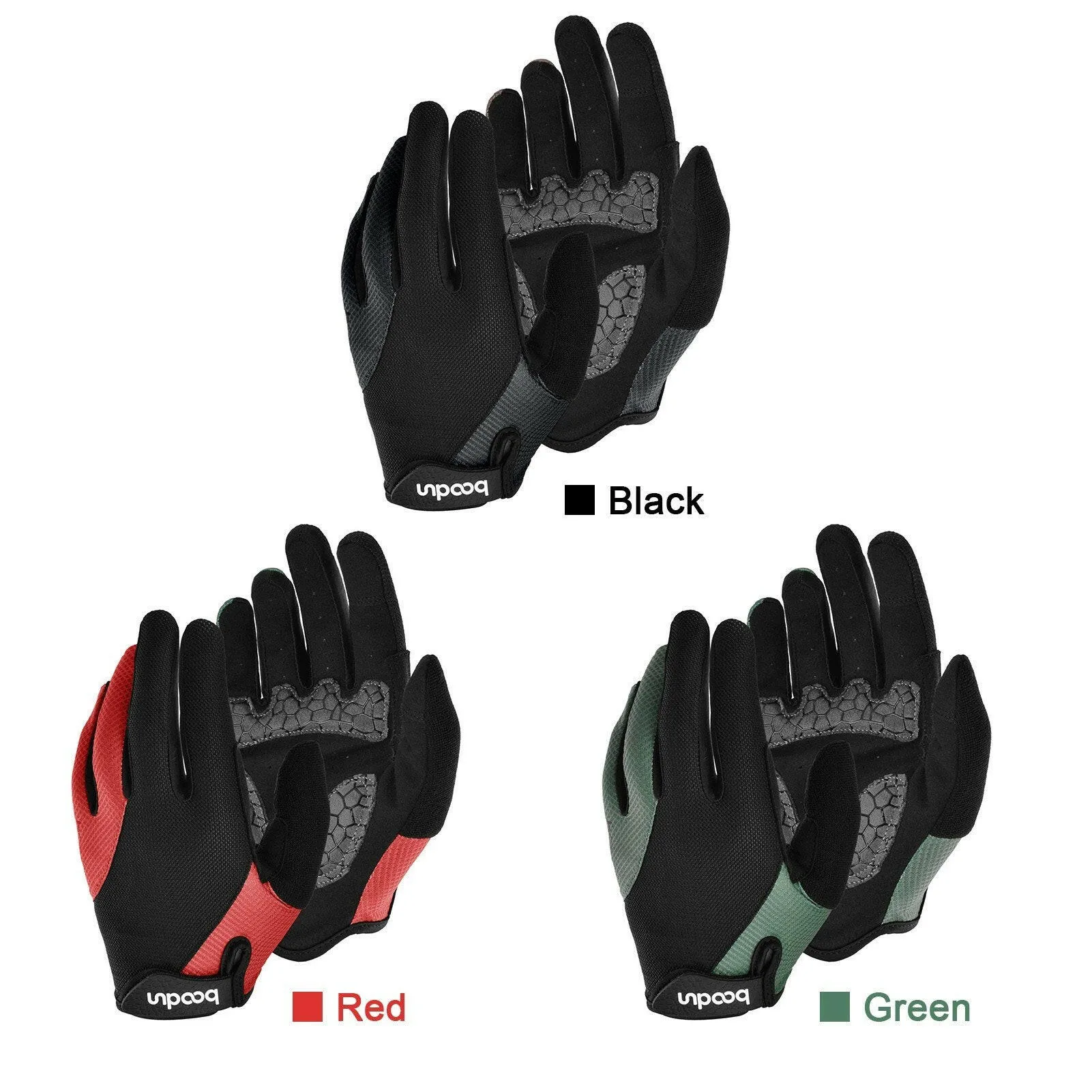 Mountain Bike Gloves Full Finger Cycling Breathable Gloves Anti-skid Mountain Bike Gloves Wear-resistant Women and Men Gel Palm Mittens Shock-Absorbing Road Bicycle Gloves