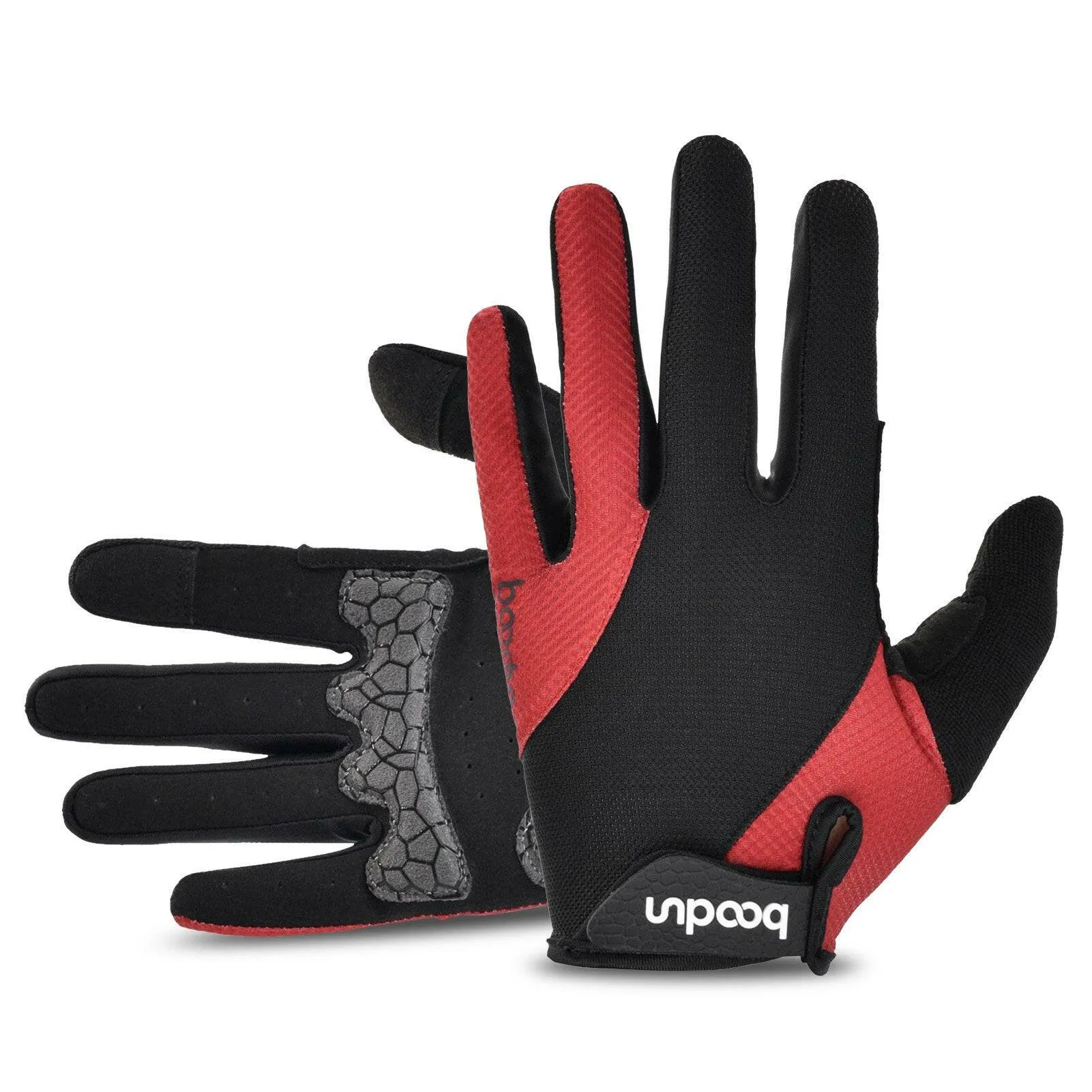 Mountain Bike Gloves Full Finger Cycling Breathable Gloves Anti-skid Mountain Bike Gloves Wear-resistant Women and Men Gel Palm Mittens Shock-Absorbing Road Bicycle Gloves