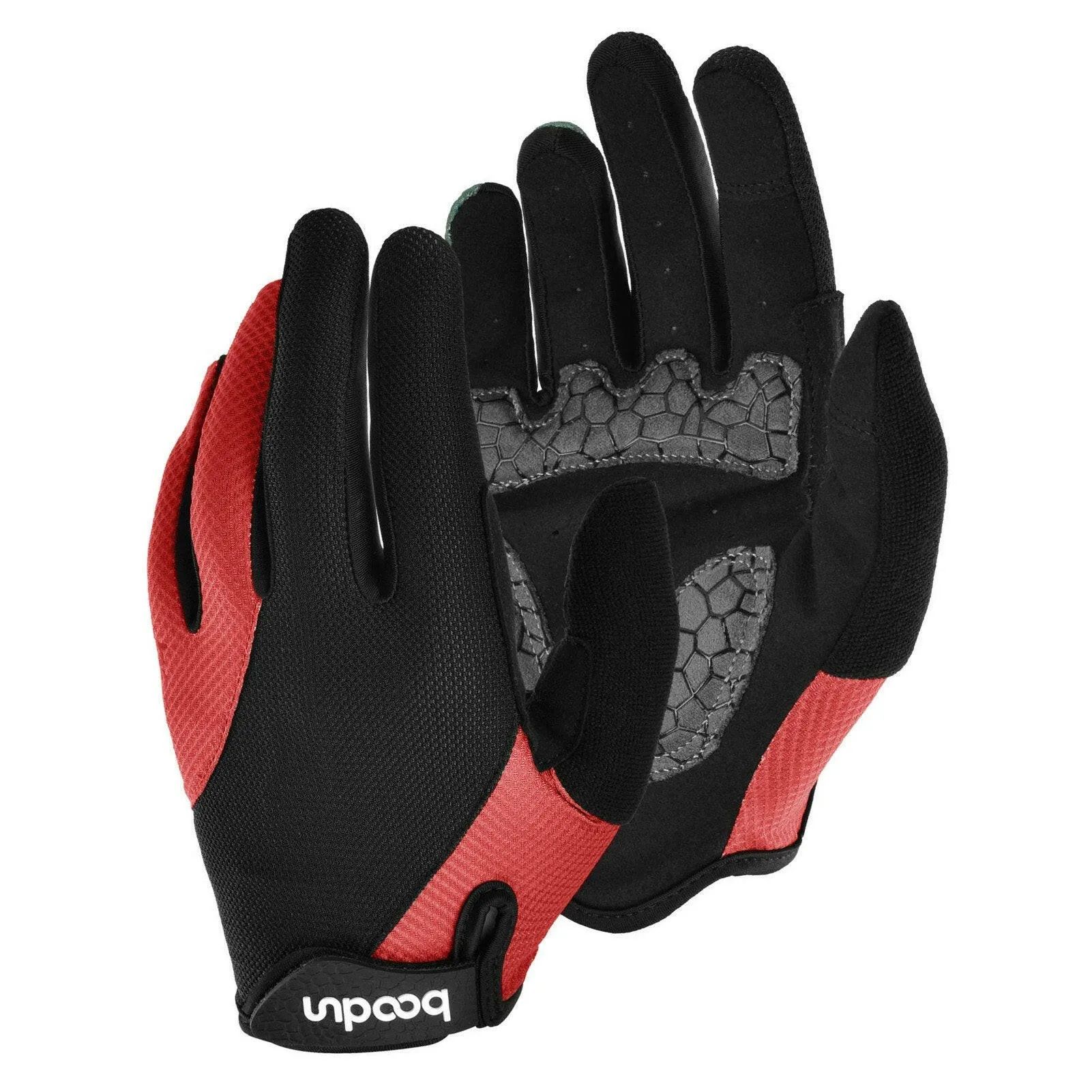 Mountain Bike Gloves Full Finger Cycling Breathable Gloves Anti-skid Mountain Bike Gloves Wear-resistant Women and Men Gel Palm Mittens Shock-Absorbing Road Bicycle Gloves