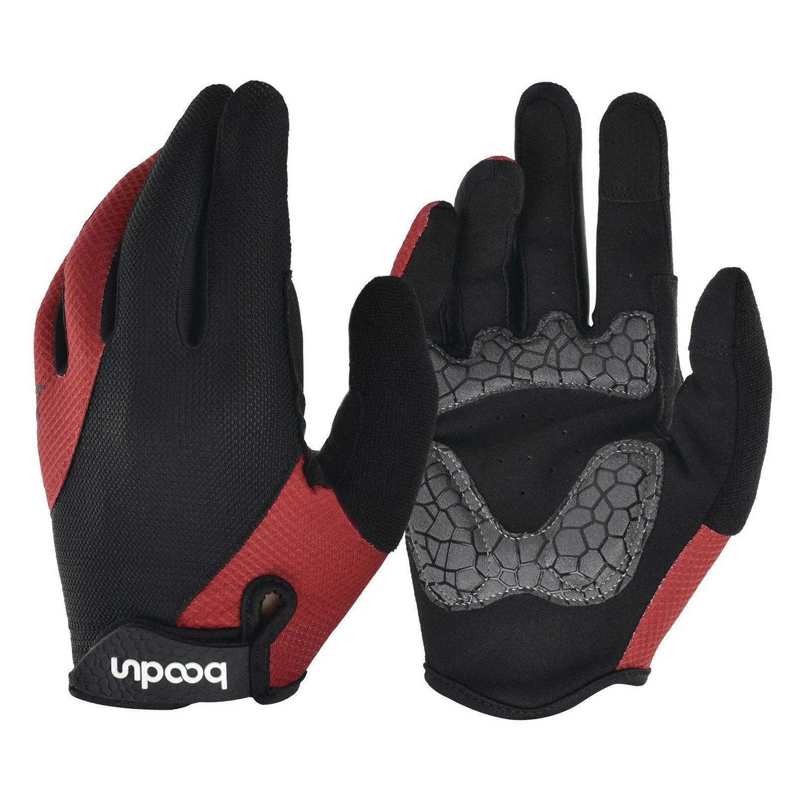 Mountain Bike Gloves Full Finger Cycling Breathable Gloves Anti-skid Mountain Bike Gloves Wear-resistant Women and Men Gel Palm Mittens Shock-Absorbing Road Bicycle Gloves