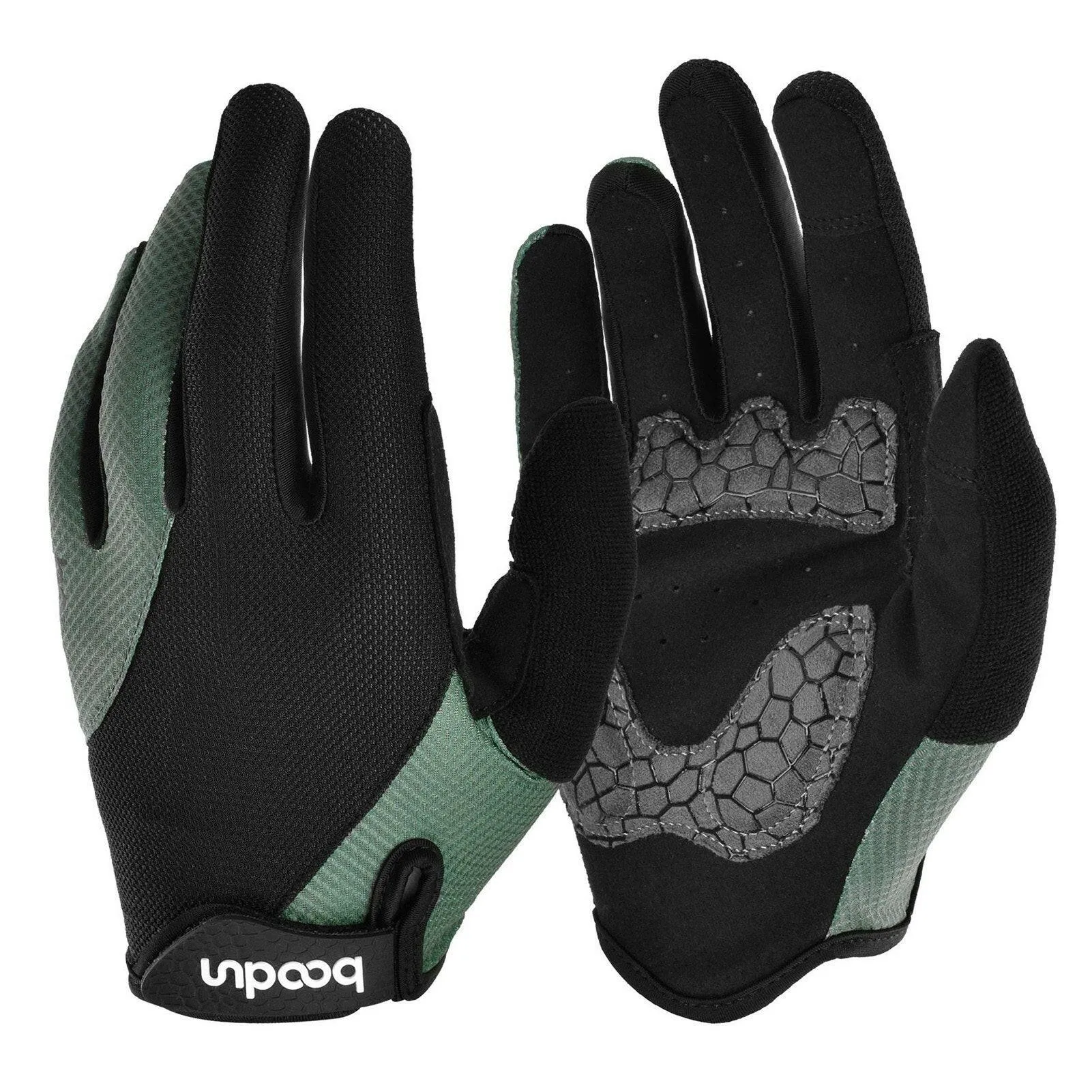 Mountain Bike Gloves Full Finger Cycling Breathable Gloves Anti-skid Mountain Bike Gloves Wear-resistant Women and Men Gel Palm Mittens Shock-Absorbing Road Bicycle Gloves