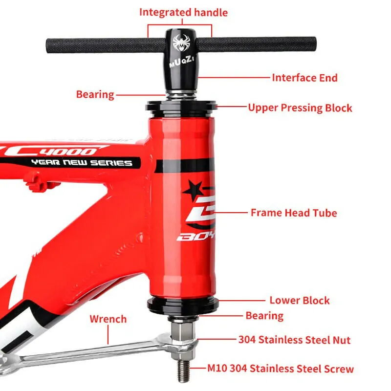 MUQZI Bike Bottom Bracket And Bearing Install Removal Tool For BB86 BB30 BB92 PF30 And Bike Headset Press Tool MTB Repair Kit
