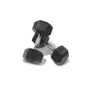 Pair of 2kg Rubber Hex Dumbbells