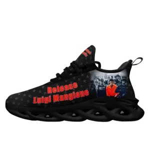 Personalized Luigi Mangione Design Running Shoes, Custom Breathable Unisex Athletic Sneakers