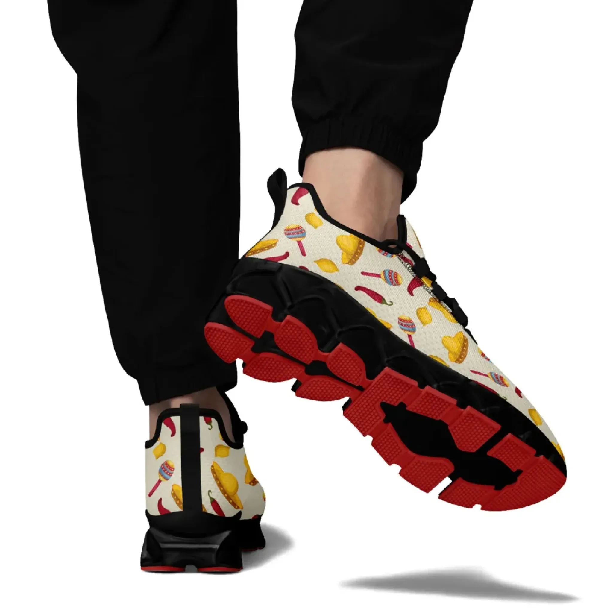 Personalized Mexico Flag Sneakers, Custom Breathable Running Shoes, Lightweight Walking Shoes