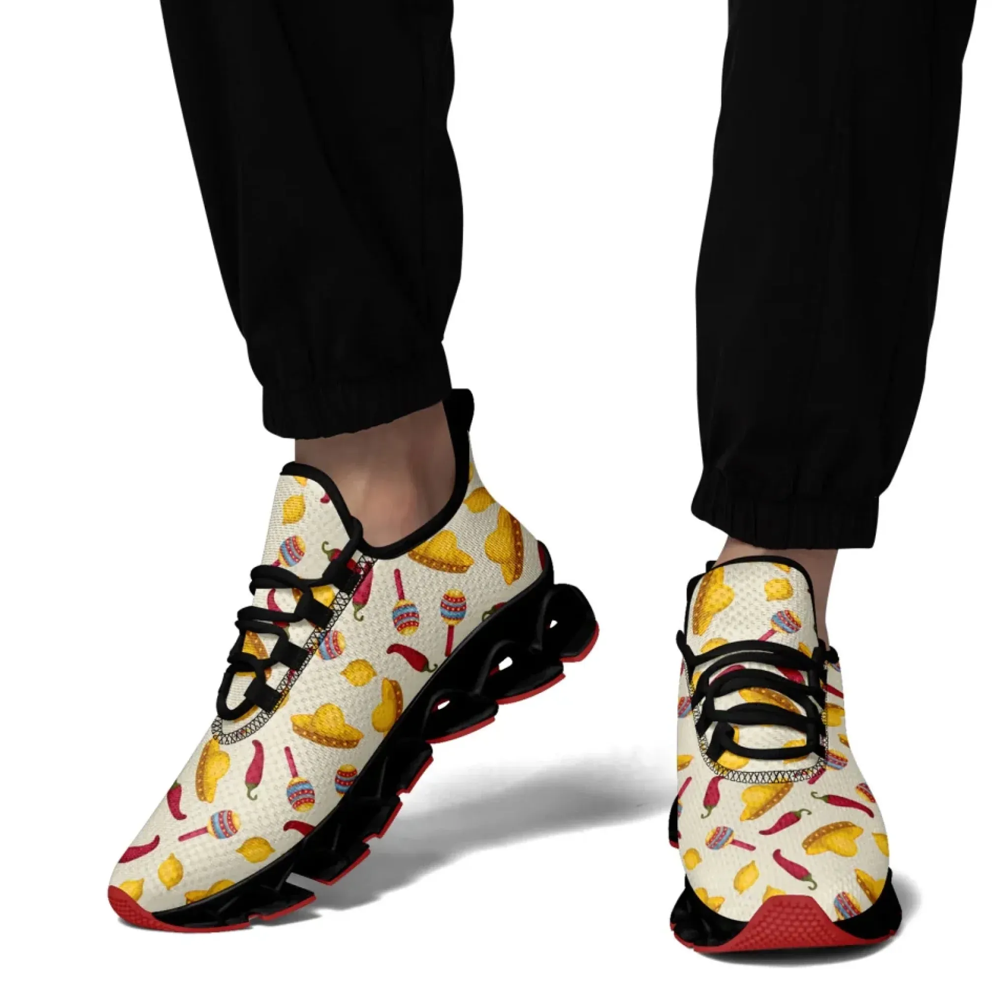 Personalized Mexico Flag Sneakers, Custom Breathable Running Shoes, Lightweight Walking Shoes