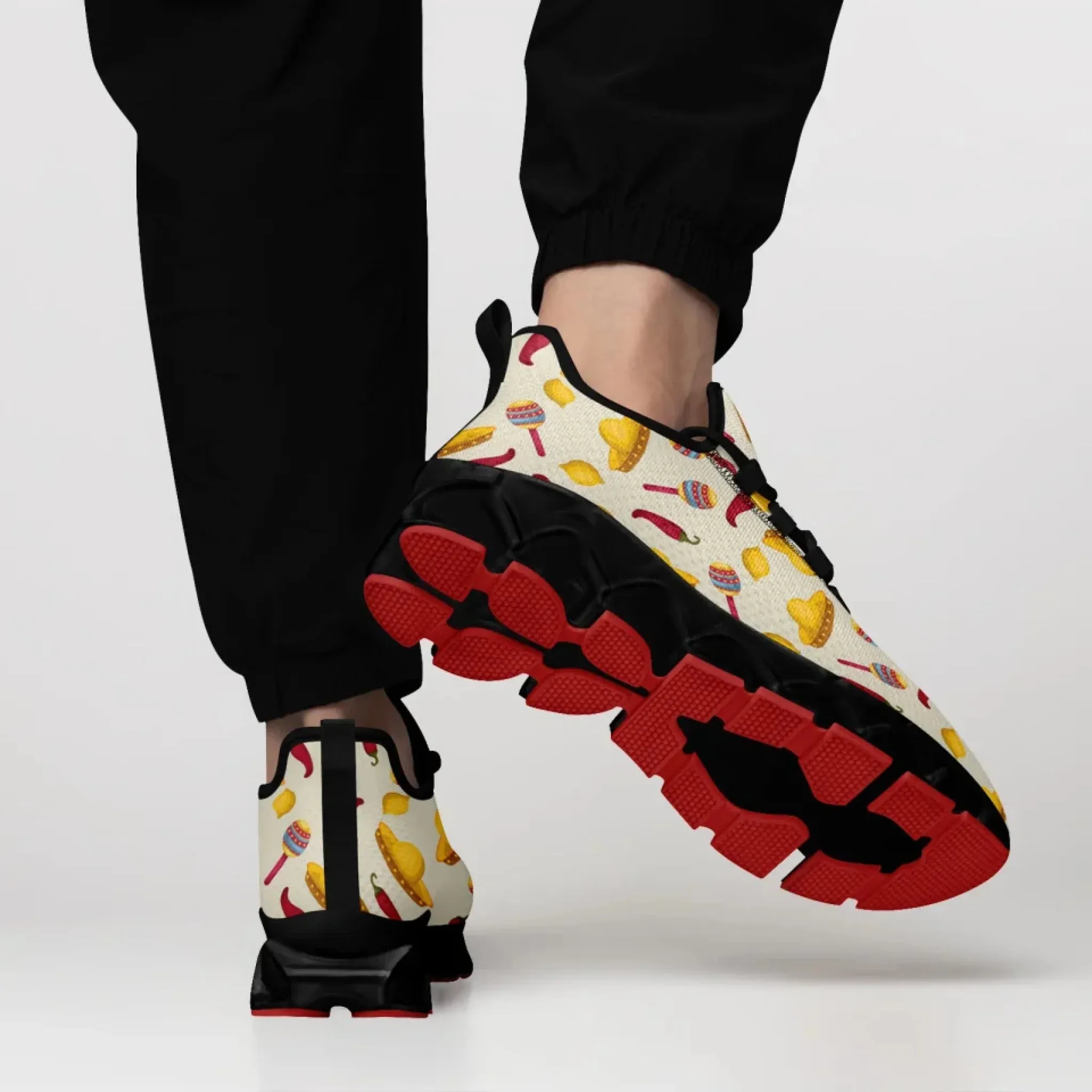 Personalized Mexico Flag Sneakers, Custom Breathable Running Shoes, Lightweight Walking Shoes