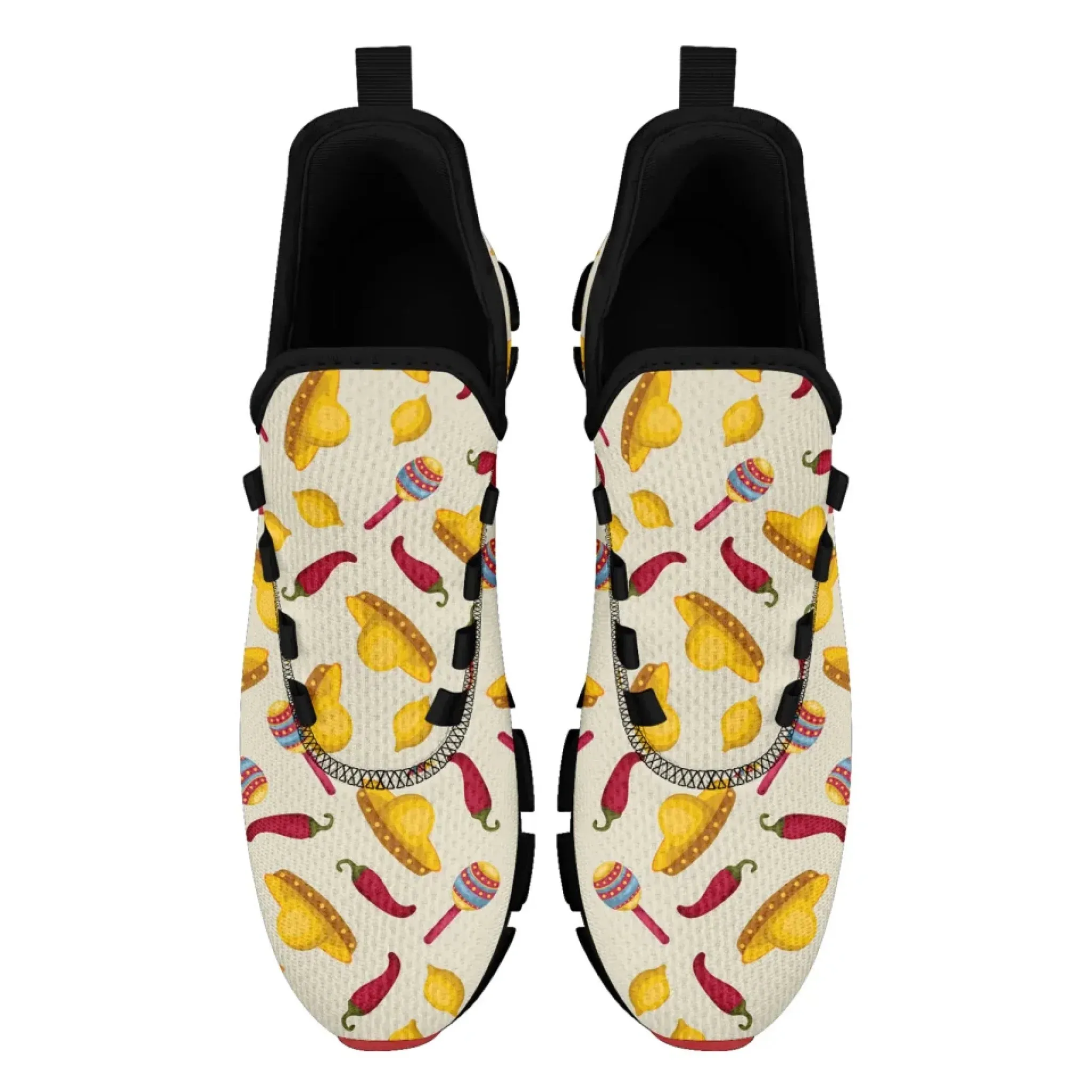 Personalized Mexico Flag Sneakers, Custom Breathable Running Shoes, Lightweight Walking Shoes