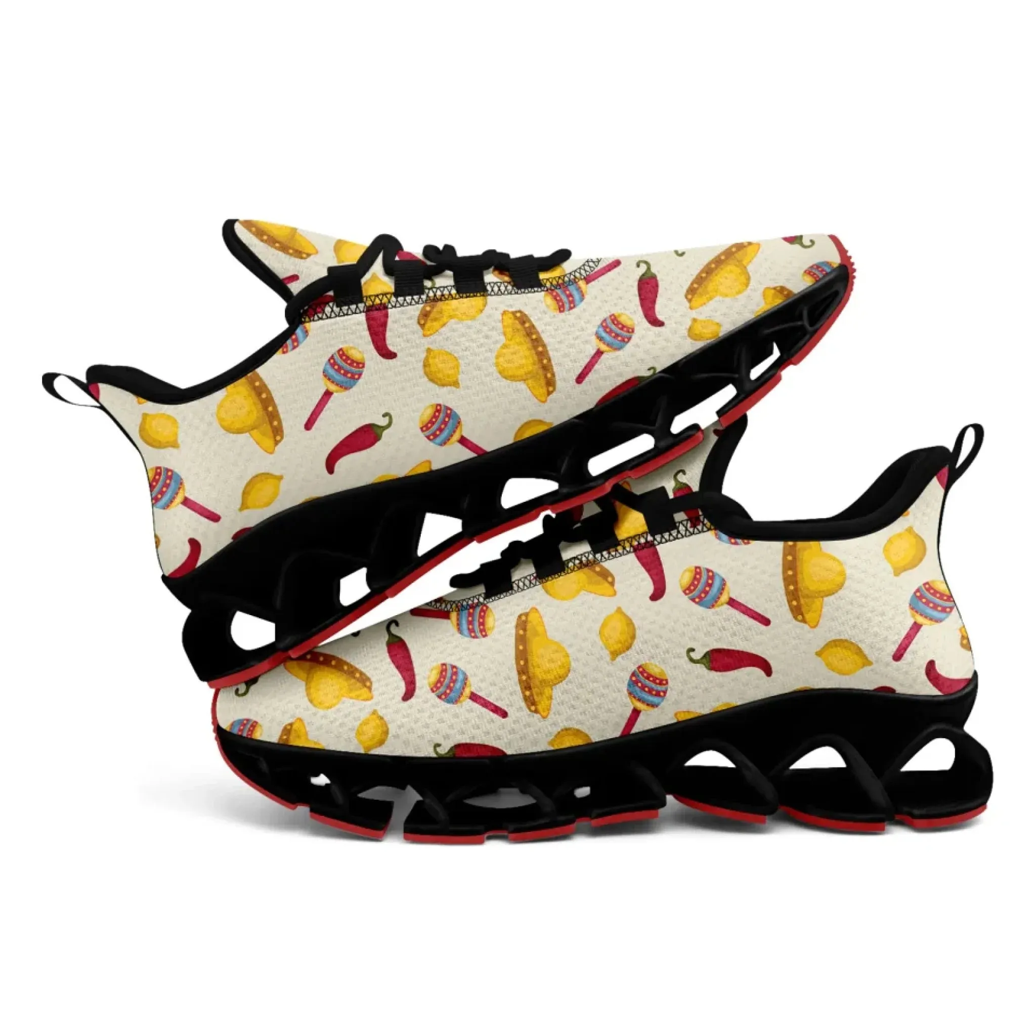 Personalized Mexico Flag Sneakers, Custom Breathable Running Shoes, Lightweight Walking Shoes