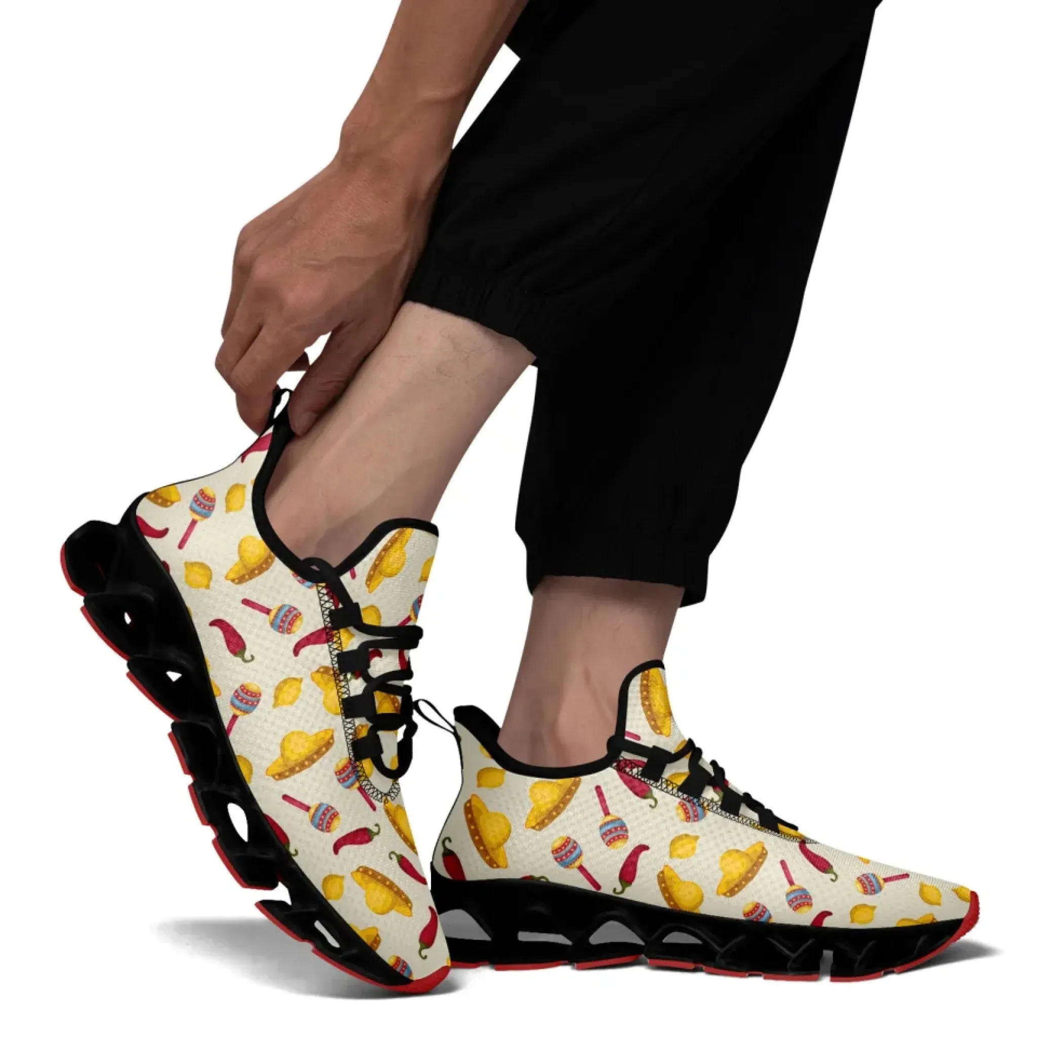 Personalized Mexico Flag Sneakers, Custom Breathable Running Shoes, Lightweight Walking Shoes
