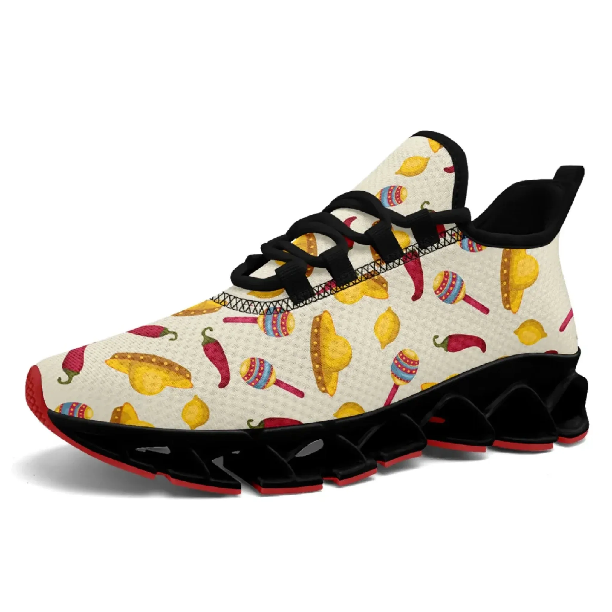 Personalized Mexico Flag Sneakers, Custom Breathable Running Shoes, Lightweight Walking Shoes