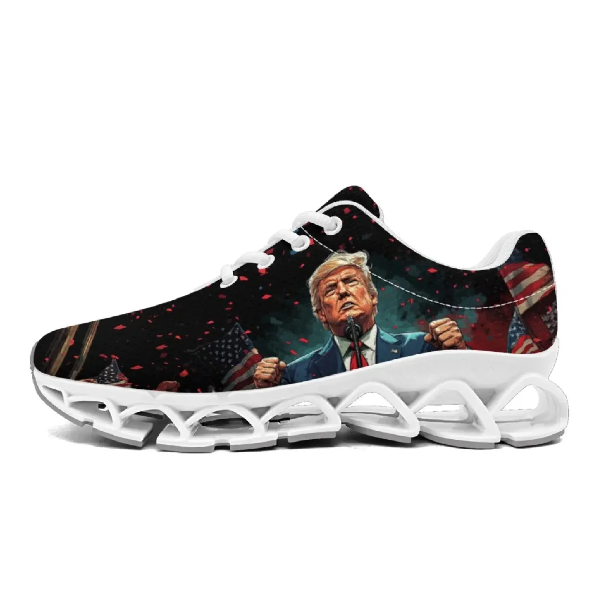 Personalized Trump Sneakers, Custom Breathable and Patriotic Shoes, Pride Unisex Running Shoes
