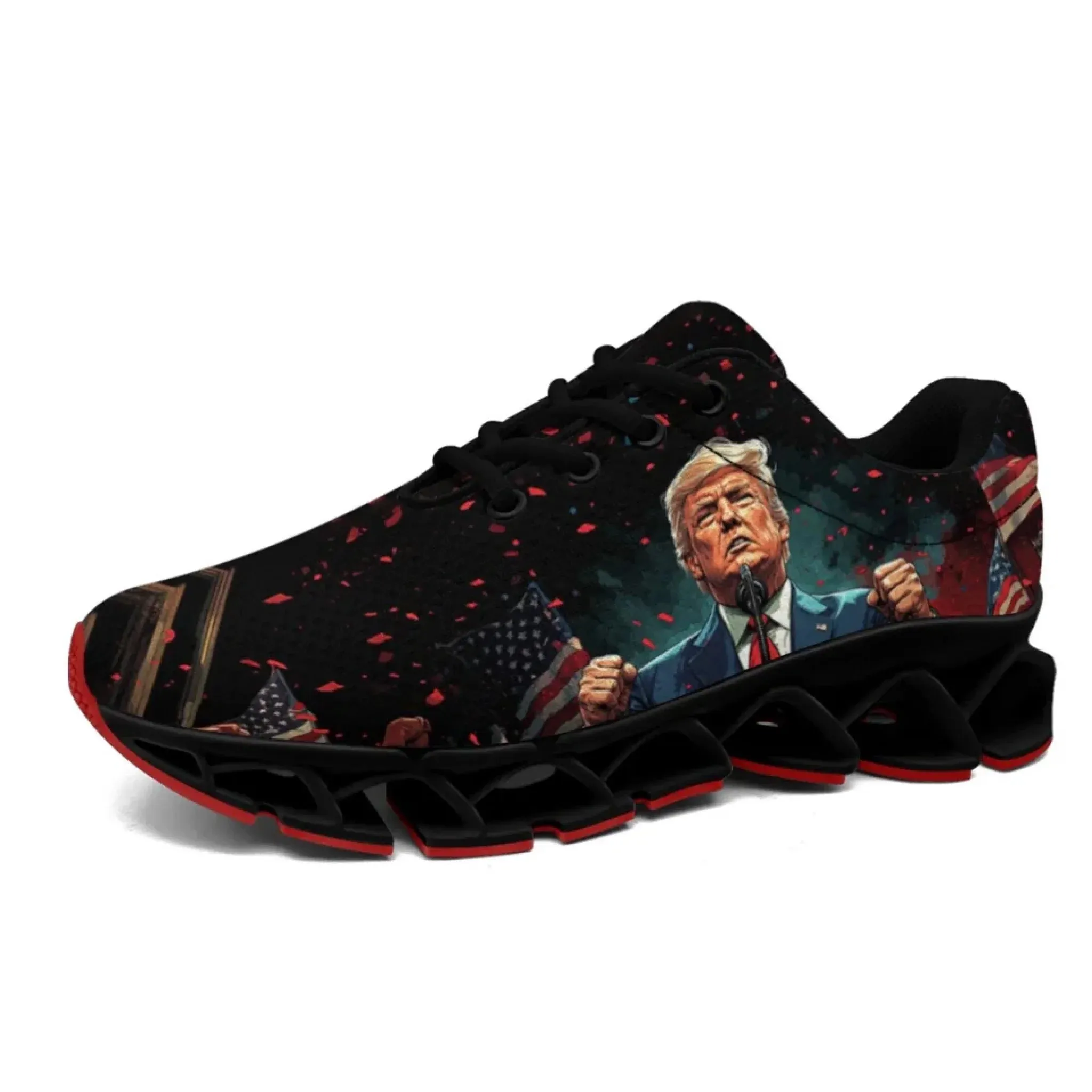 Personalized Trump Sneakers, Custom Breathable and Patriotic Shoes, Pride Unisex Running Shoes