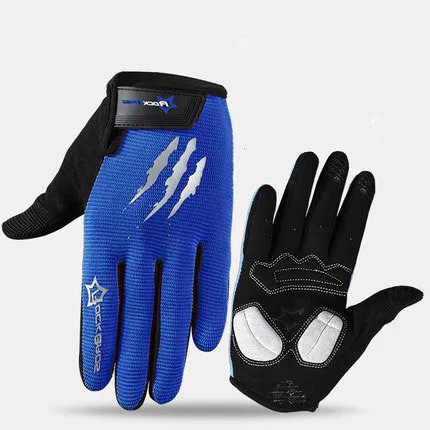RockBros Full Finger Phone Touch Screen Bicycle Gloves With Sponge Pads