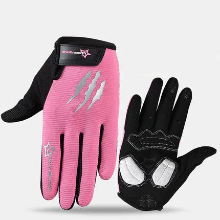 RockBros Full Finger Phone Touch Screen Bicycle Gloves With Sponge Pads