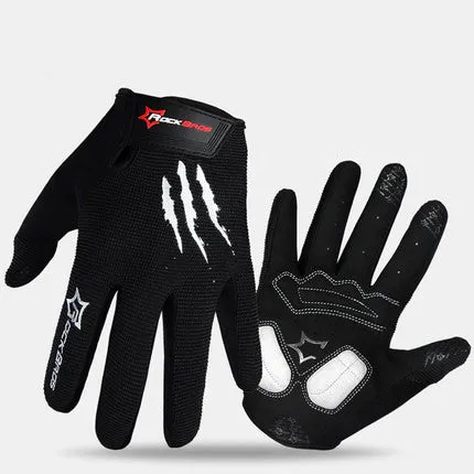 RockBros Full Finger Phone Touch Screen Bicycle Gloves With Sponge Pads