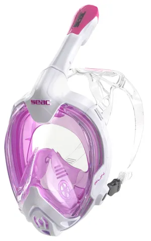 SEAC Fun Full Face Snorkeling Mask for Children 10  and Small Faces, Safety Release Buckles