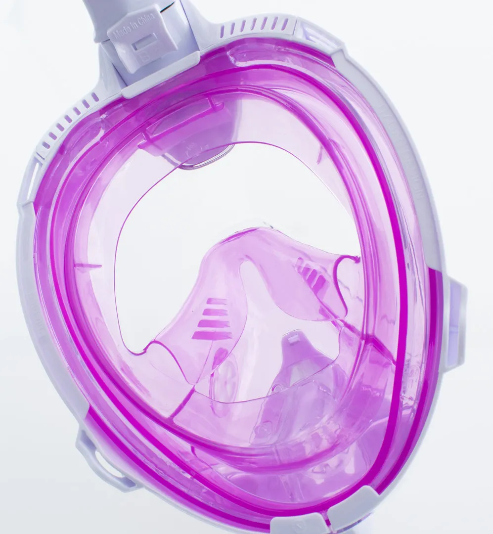 SEAC Fun Full Face Snorkeling Mask for Children 10  and Small Faces, Safety Release Buckles