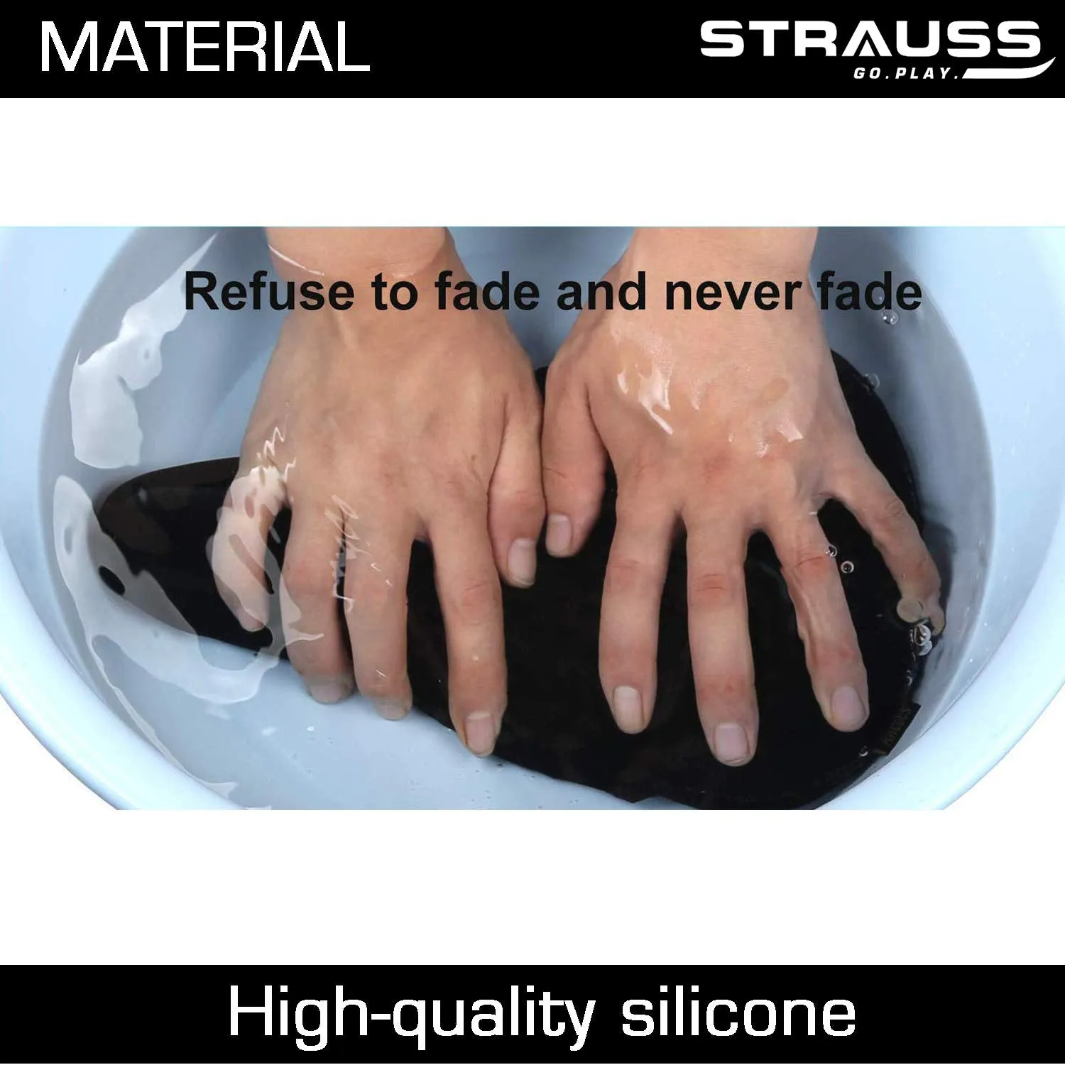 Strauss Bicycle Saddle Seat Cover, (Black), Cycling Gloves, Large, (Black)