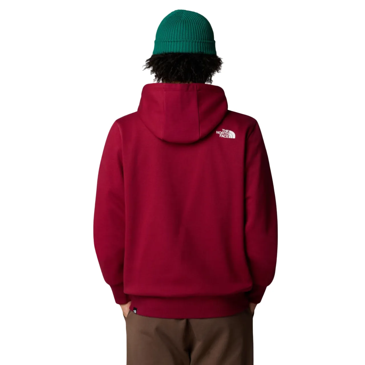 The North Face felpa con cappuccio da uomo Simple Dome NF0A89FC1X rosso barbabietola