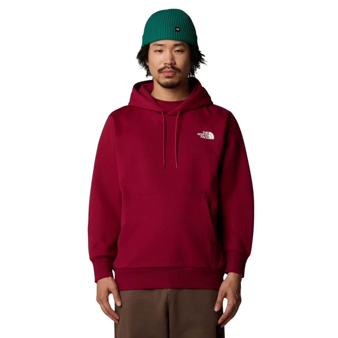 The North Face felpa con cappuccio da uomo Simple Dome NF0A89FC1X rosso barbabietola