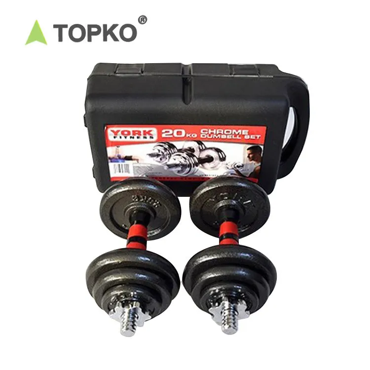 TOPKO Adjustable Dumbbell Weight Set with carrying case-Exercise & Workout Equipment