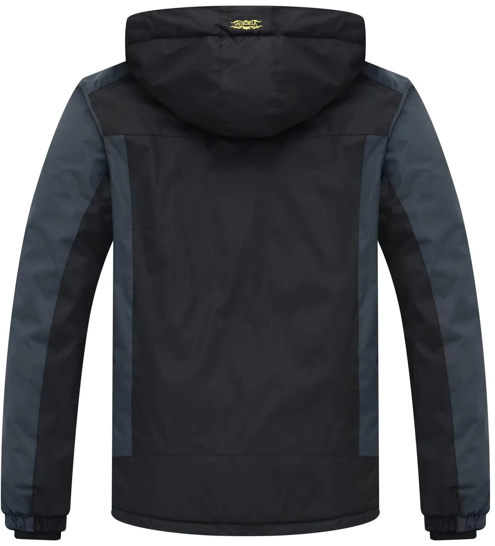 Vcansion Men's Waterproof Mountain Jacket Fleece Outerwear Windproof Ski Jacket Snow Jacket Raincoat Black L