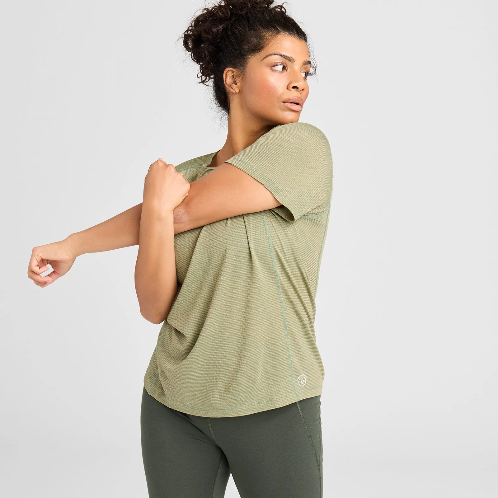 Women's Natural Run Tee - Hazy Cargo