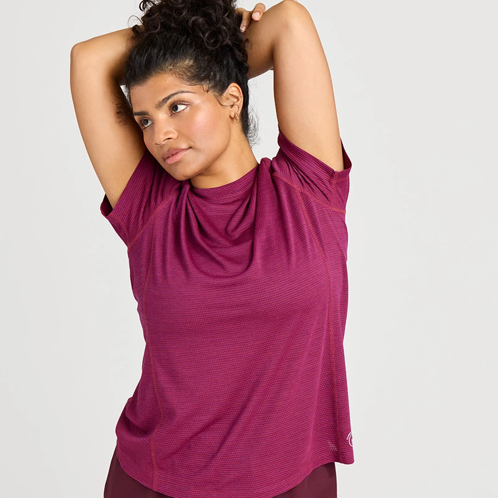 Women's Natural Run Tee - Thrive Crimson
