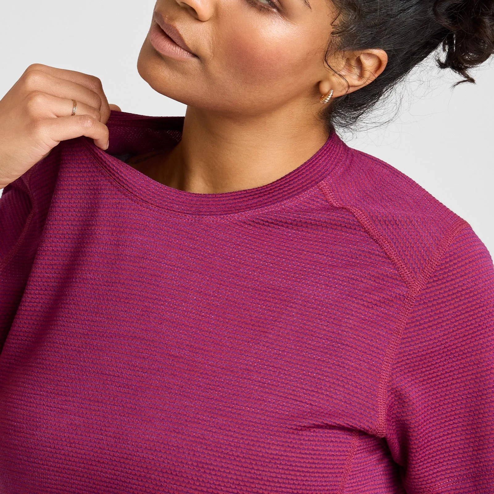 Women's Natural Run Tee - Thrive Crimson