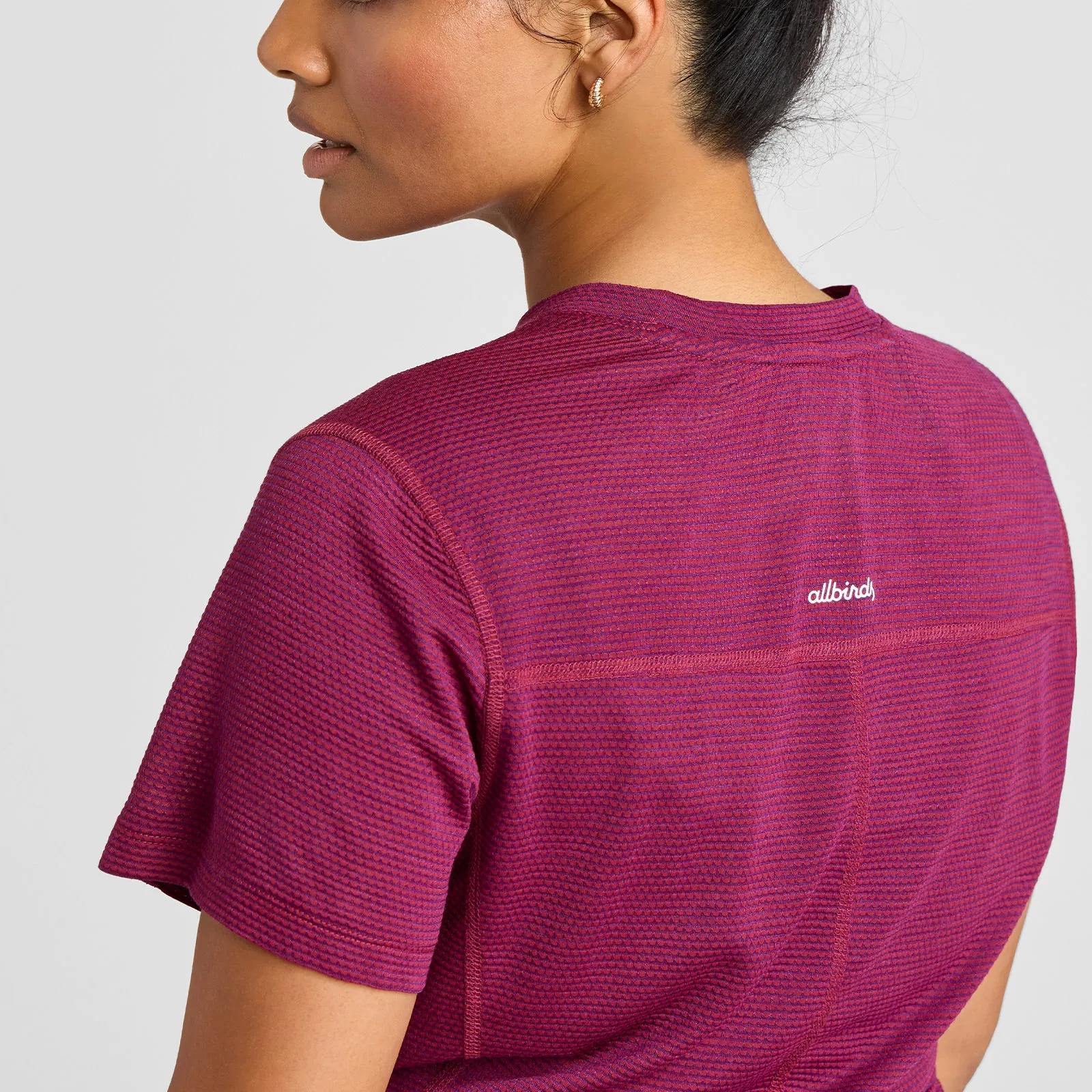 Women's Natural Run Tee - Thrive Crimson