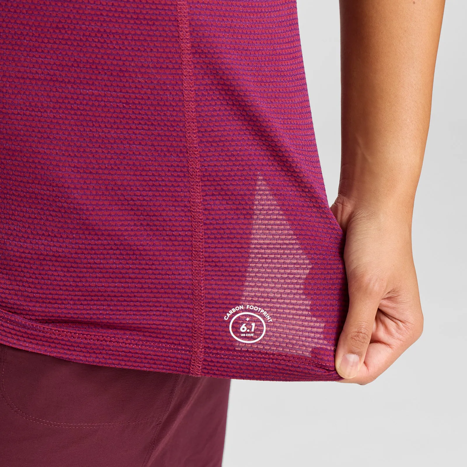 Women's Natural Run Tee - Thrive Crimson
