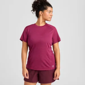 Women's Natural Run Tee - Thrive Crimson